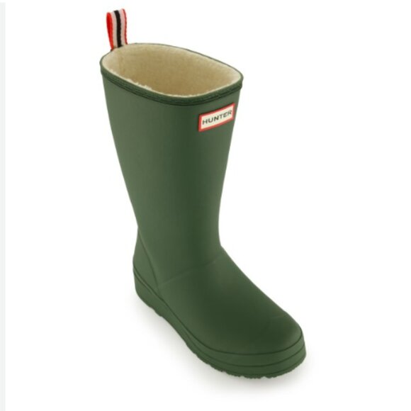 NEW HUNTER Play Insulated Faux Shearling Tall Rain boots for women 510 8S4 - Picture 6 of 7